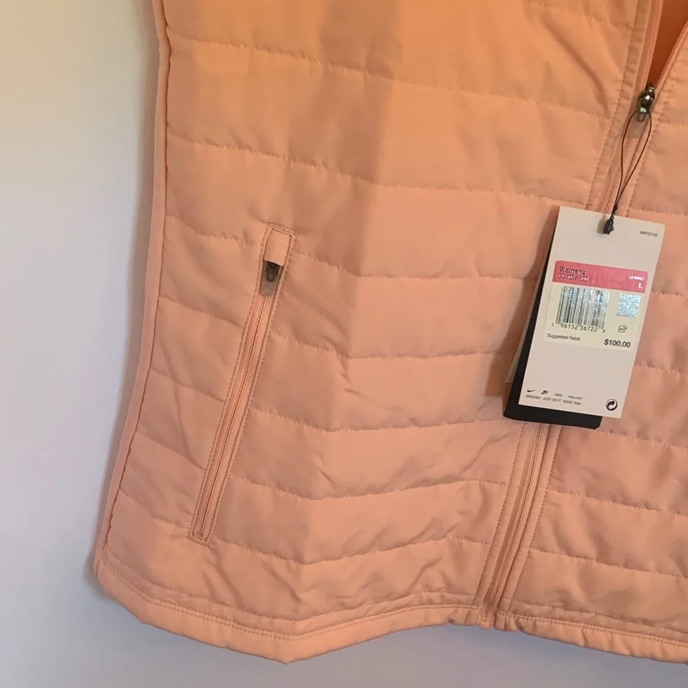 Nike Women's Light Peach Quilted Vest - Picture 7 of 11